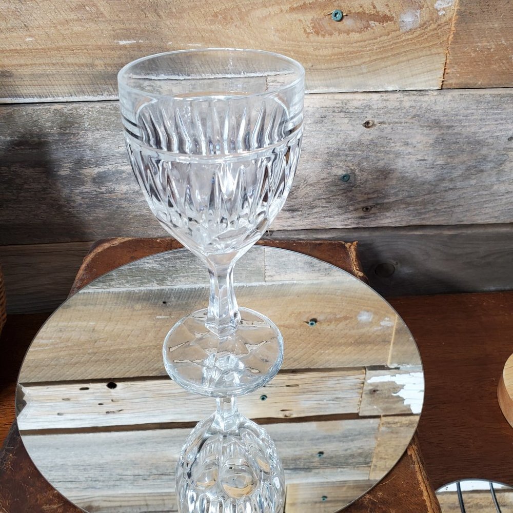 Action of Yugoslavia 24% Lead Crystal Water Goblet 7" - Vintage 80's.  #2